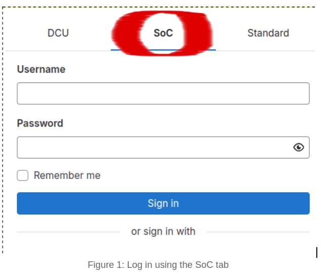 image showing Gitlab login screen