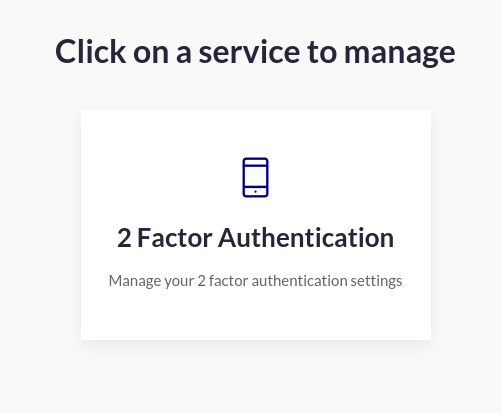 image showing profile with 2 factor authentication section